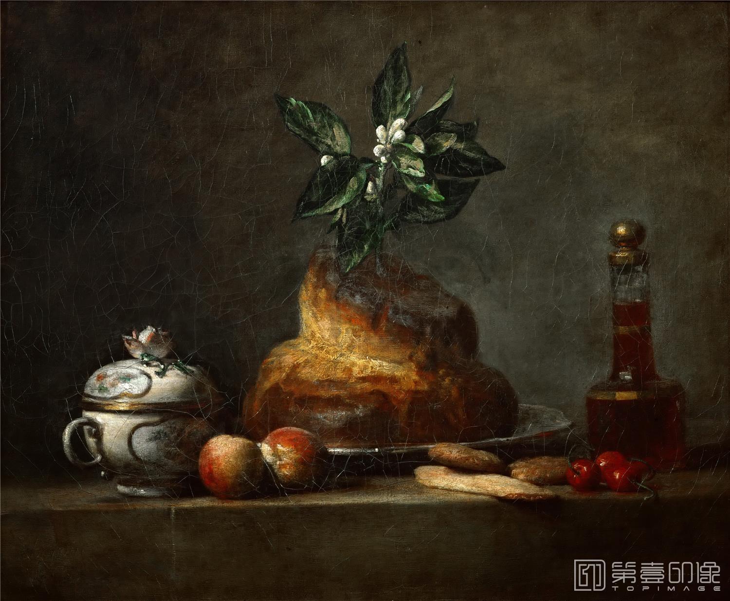 油画-卢浮宫-Шарден, Жан-Батист-Симеон (Париж 1699-1779)Бриошь-2031